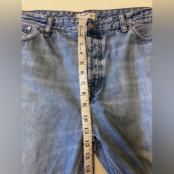 Madewell The Darted Barrel Leg Cropped High Rise Button Fly Jeans Size 32 - Picture 12 of 16